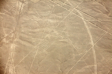 Aerial view of the Nazca lines in Peru