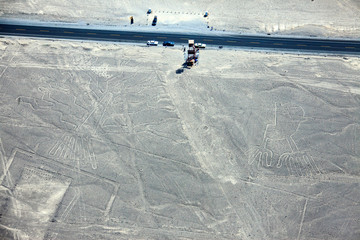 Aerial view of the Nazca lines in Peru