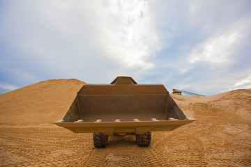 Bulldozer in desert