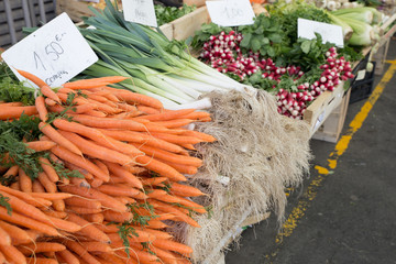 carottes au marché