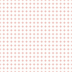 Seamless geometric vector pattern. Modern ornament with pink stars. Geometric abstract pattern