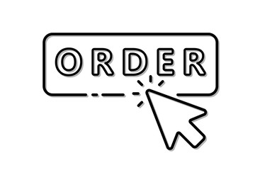 Obraz premium Icon mouse click on buy button. Vector