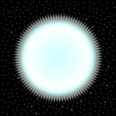 Star on cosmic background. © konstan