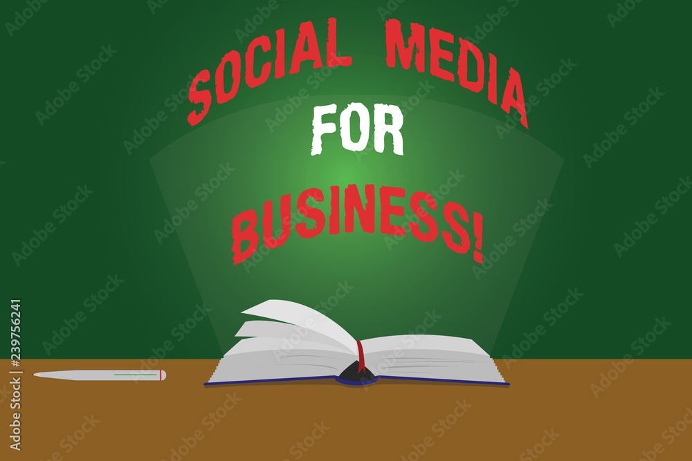 Poster text sign showing social media for business. conceptual photo making money by posting adds on the in