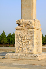 Fototapeta na wymiar Chinese traditional style rock carvings