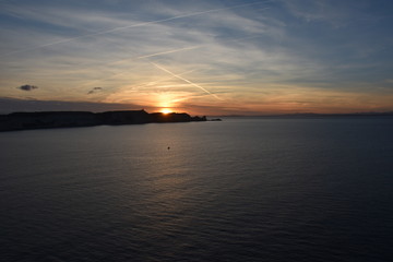 Naklejka premium sunrise in corsican island