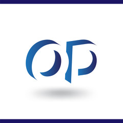 OD initial letter with negative space logo icon vector template