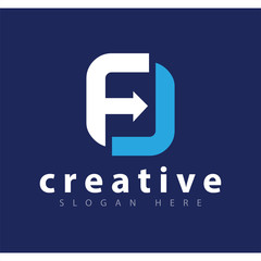 F E initial letter logo vector template
