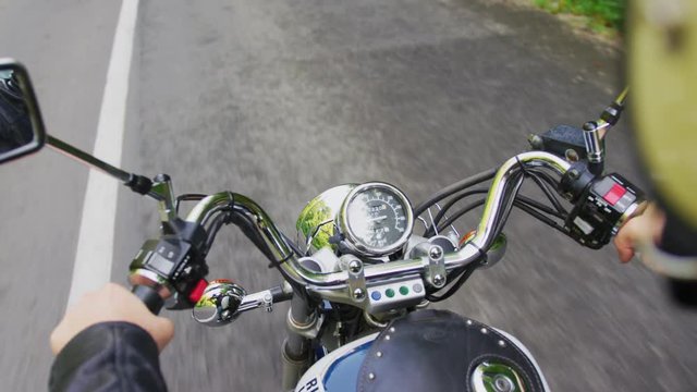 Riding a Yamaha Virago