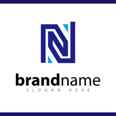 n initial letter logo vector template