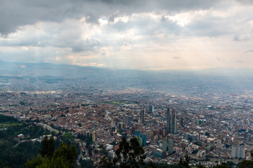 Fototapeta na wymiar Vista panorámica Bogotá Colombia