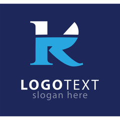 kr initial letter logo vector template