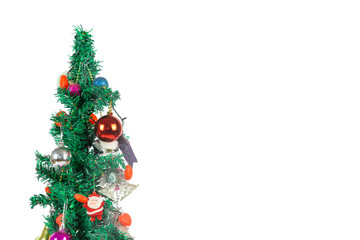 Beautiful christmas tree isolated on a white background - Image