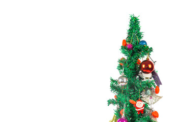 Beautiful christmas tree isolated on a white background - Image