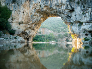 Natural Bridge Pont d'Arc in Southern France