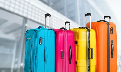 Luggage bags on background, travel concept