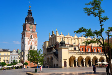 Town Hall Tower and Cloth Hall in Krakow, the unofficial cultural capital of Poland, was named the...