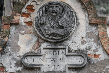 Sculpture of a Lion angel figure