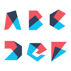 Letter Abstract geometri logo