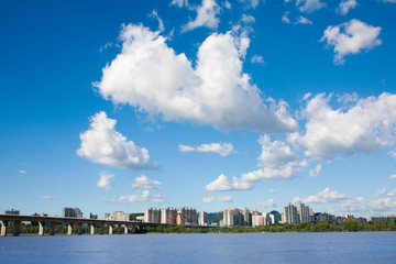 This is the Han River scenery in Seoul, Korea.