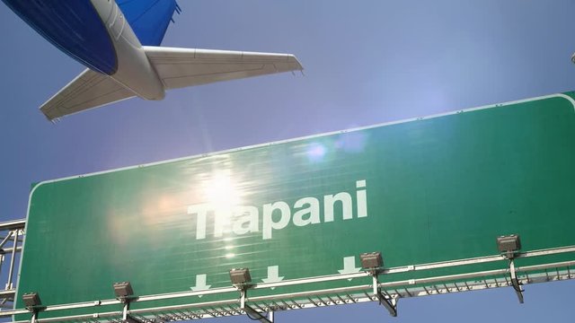 Airplane Take off Trapani