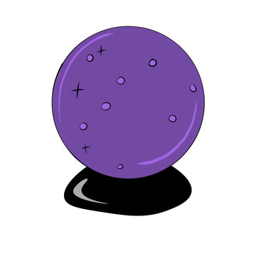 Purple Crystal Ball For Predictions,