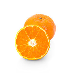 Orange fruit isolated on white background