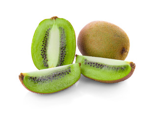 fresh kiwi isolated on white background