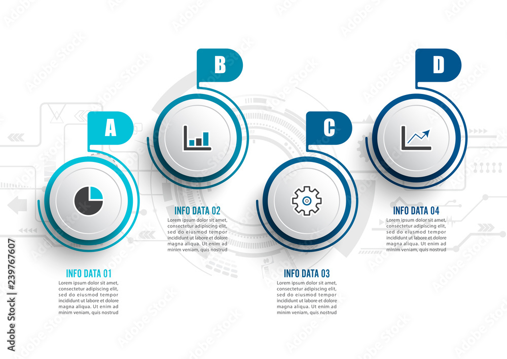 Poster infographic design vector and marketing icons can be used for workflow layout, diagram, annual repor