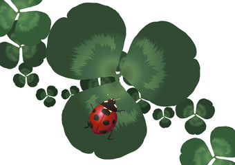 てんとう虫とクローバー04