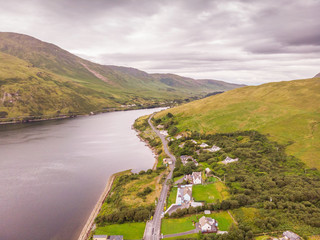 Fototapeta na wymiar Aerial View of the Connemara Loop