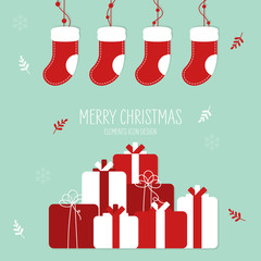 Gift christmas hand drawn style.