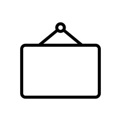 Photo frame for picture, outline linear icon. Black icon on white background