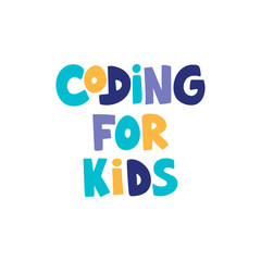 Children Coding lettering