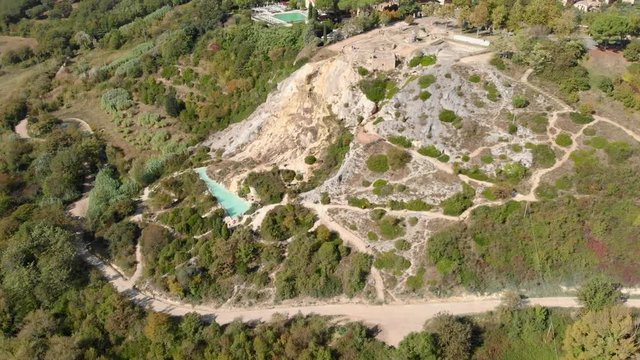 the Roman thermal baths in Bagno Vignoni