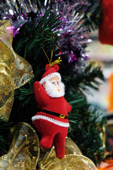 Fototapeta na wymiar Close Up of Christmas-tree decorations.