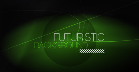 Digital technology abstract background - neon geometric design. Abstract glowing lines. Colorful techno background. Futuristic shape.