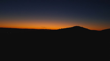sunset in the mountains