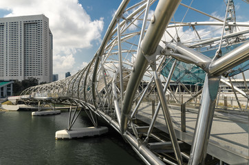 Spiral bridge steel construction
