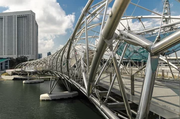 Foto auf Acrylglas Helix-Brücke Spiral bridge steel construction