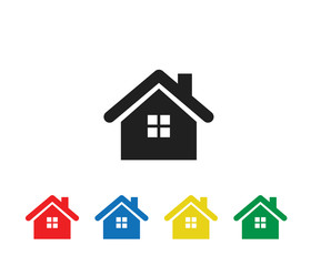 Modern Colorful home icon vector on white background