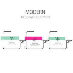 line square infographic template element