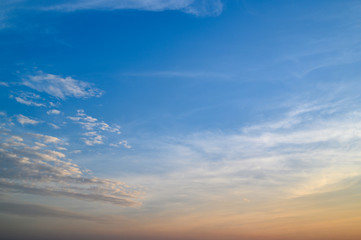 Sunset sky background.