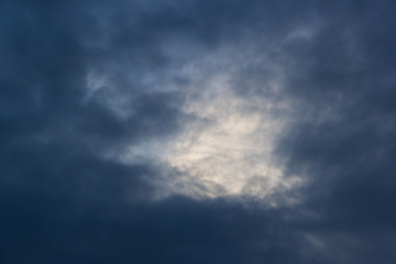 Fototapeta premium Overcast blue sky background