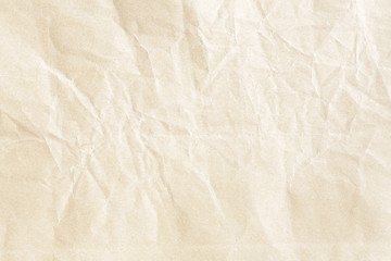 Crumpled brown background paper texture
