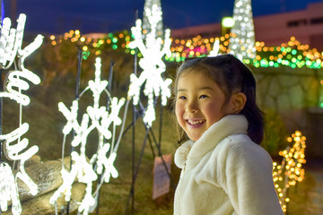 イルミネーションと子ども
