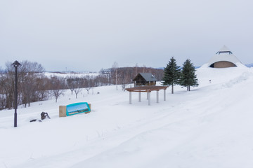 Biei in winter, Hokkaido, Japan