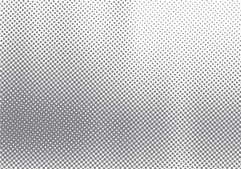 Abstract halftone motion effect with fading dot gradation black and white background and texture.