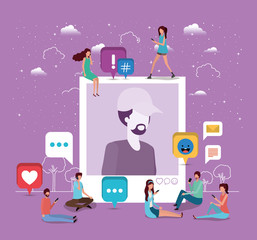 social community with man profile picture