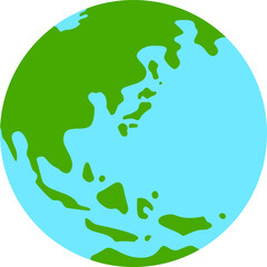 Illustration of a round earth